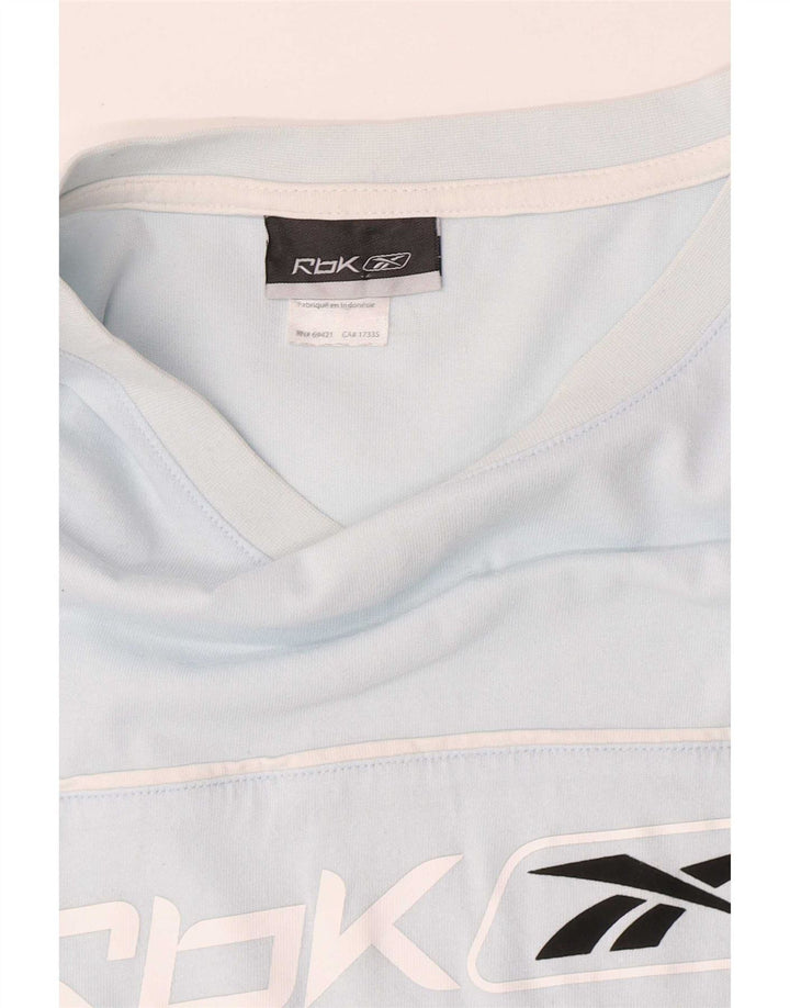 Męska koszulka z grafiką Reebok Top 2XL, niebieska, bawełniana