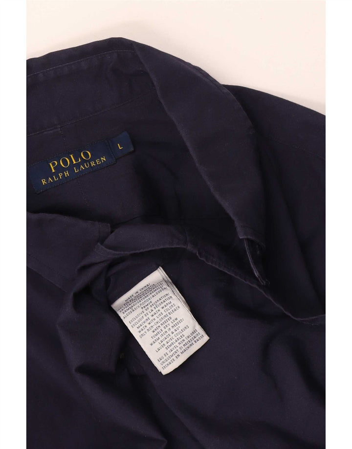 Koszula męska Polo Ralph Lauren, duża, granatowa, bawełniana