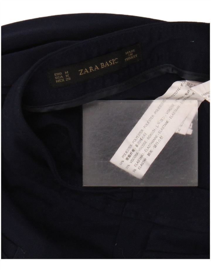 Spodnie damskie Zara Bootcut średnie W28 L30 Granatowy poliester