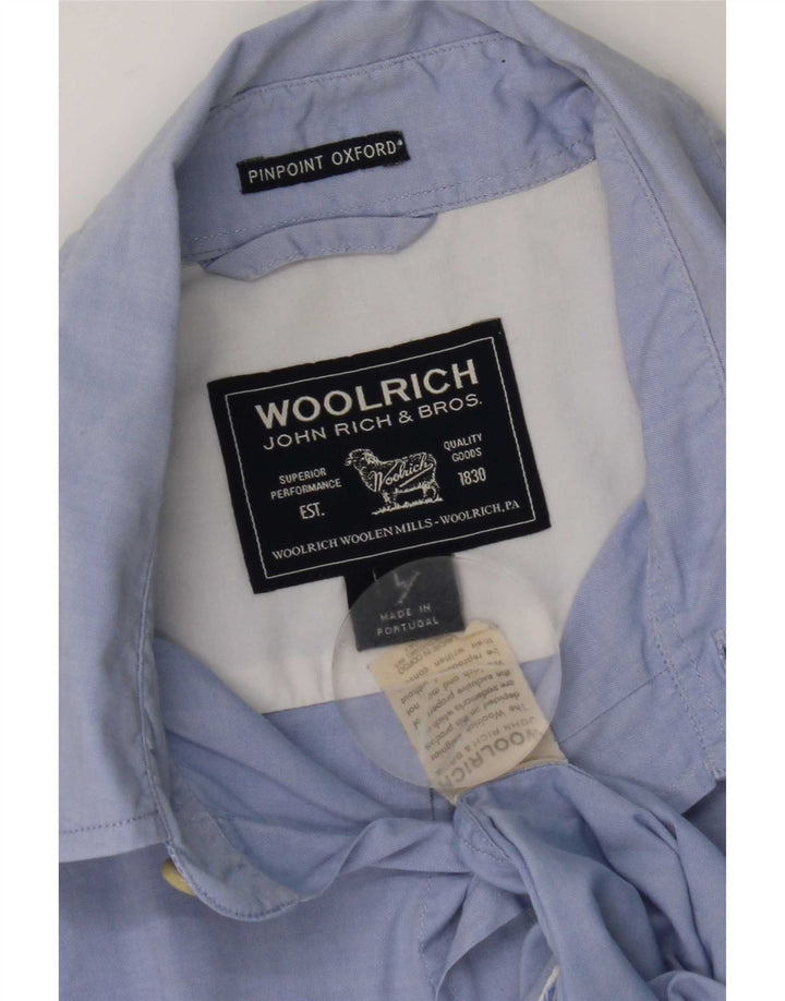 Koszula męska Woolrich, duża niebieska