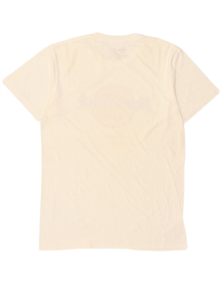 Męska koszulka z grafiką Hard Rock Cafe Praha, średnia biała bawełna