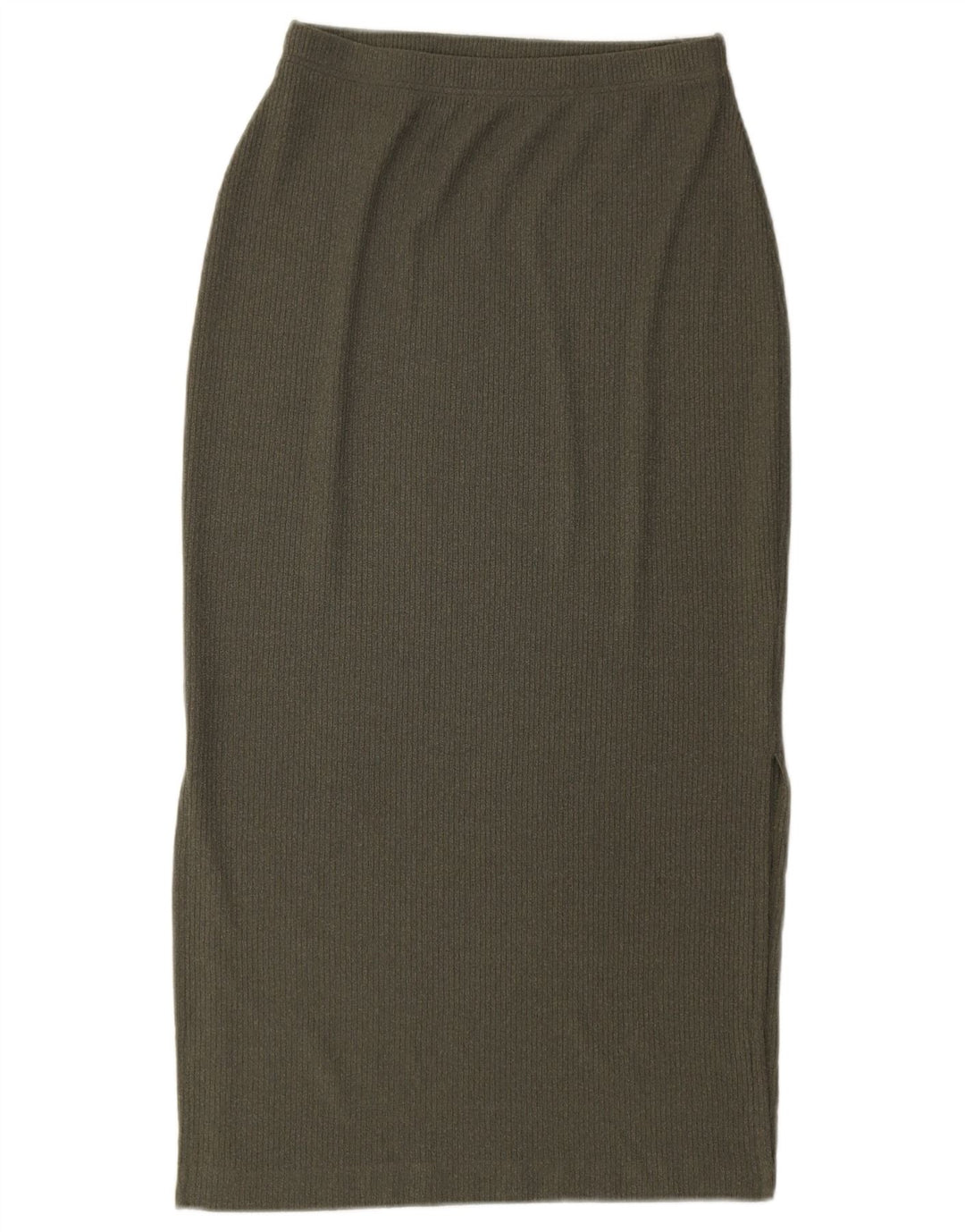 Marks & Spencer Damska dzianinowa spódnica midi UK 12 Medium W28 Khaki Poliester