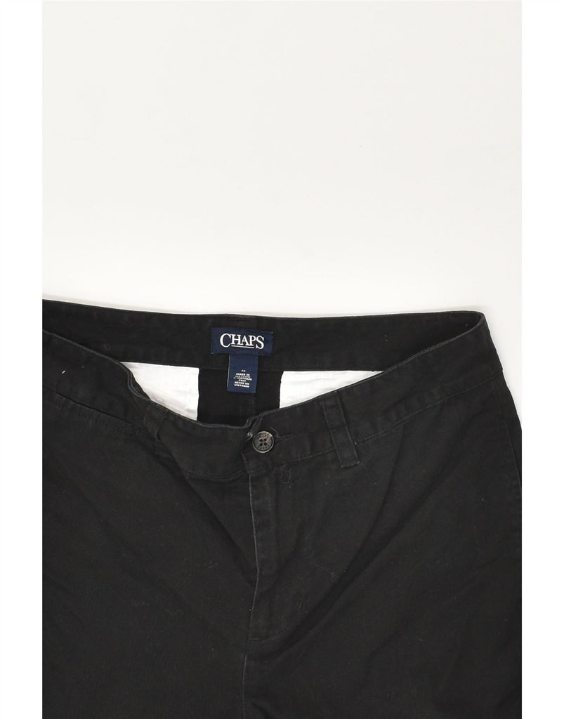 CHAPS Womens Straight Chino Trousers UK 14 Medium W28 L28 Black Cotton | Vintage Chaps | Thrift | Second-Hand Chaps | Used Clothing | Messina Hembry 