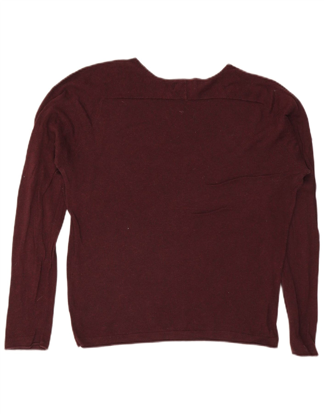 Męski sweter Zara z dekoltem w łódkę, średni burgund