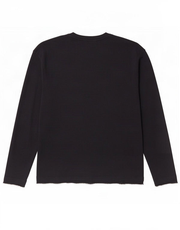 Zara Mens Top Long Sleeve Medium Navy Blue Cotton