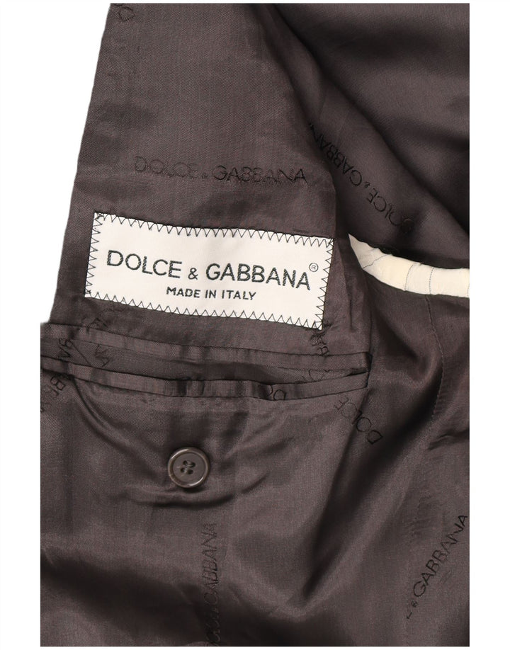 Męska marynarka zapinana na 3 guziki Dolce & Gabbana IT 50, duża, szara wiskoza