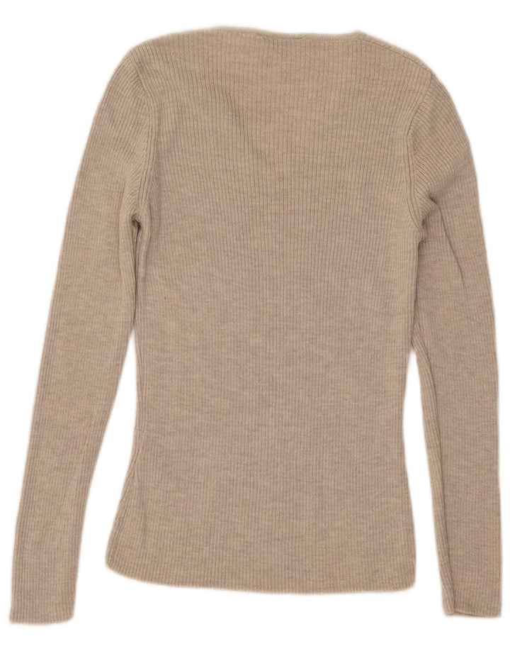 Sweter Marks & Spencer Damski St. Michael V-Neck UK 8 Mały Beżowy