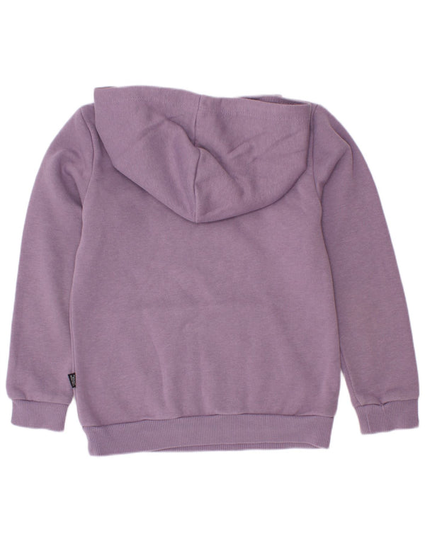 Dziewczęca bluza z kapturem Puma z grafiką 5-6 lat, fioletowa bawełna
