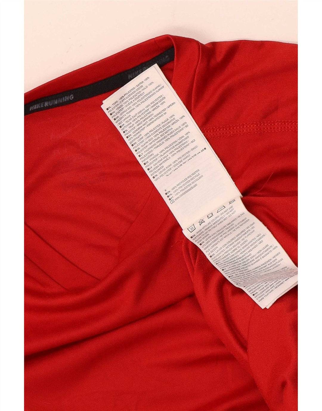 Męski T-shirt z grafiką Nike Dri Fit, średni czerwony poliester