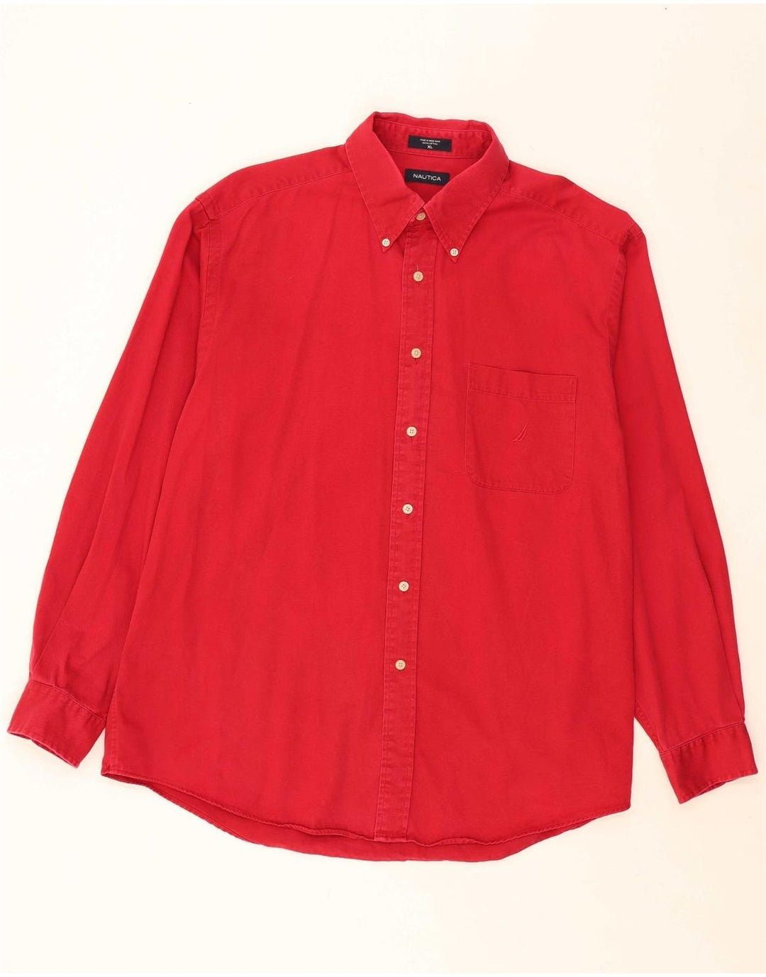 NAUTICA Mens Shirt XL Red Cotton