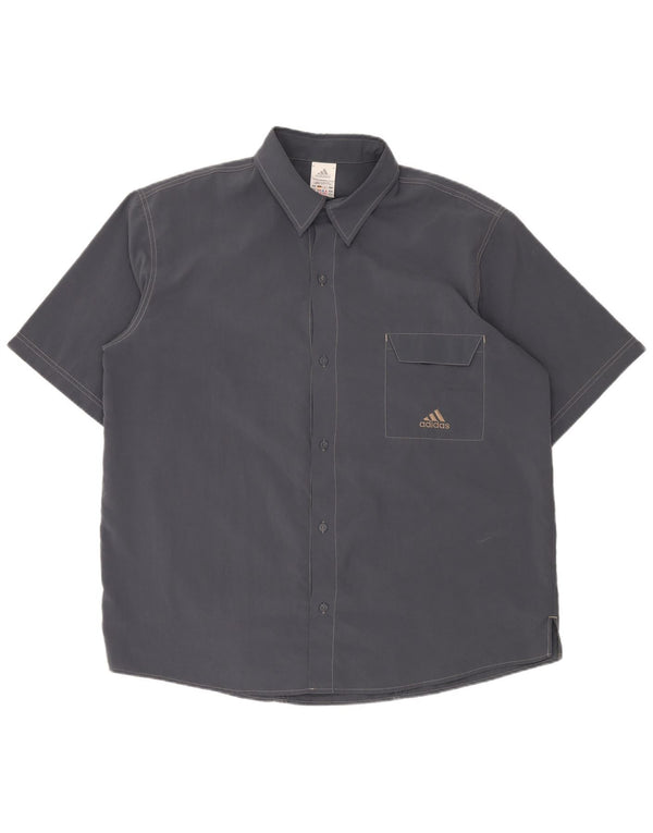 Koszula męska z krótkim rękawem ADIDAS UK 46/48 XL Granatowy poliester