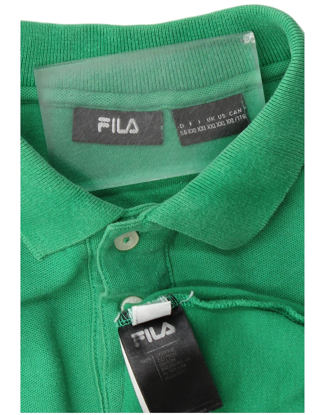 Męska koszulka polo FILA 2XL, zielona bawełna