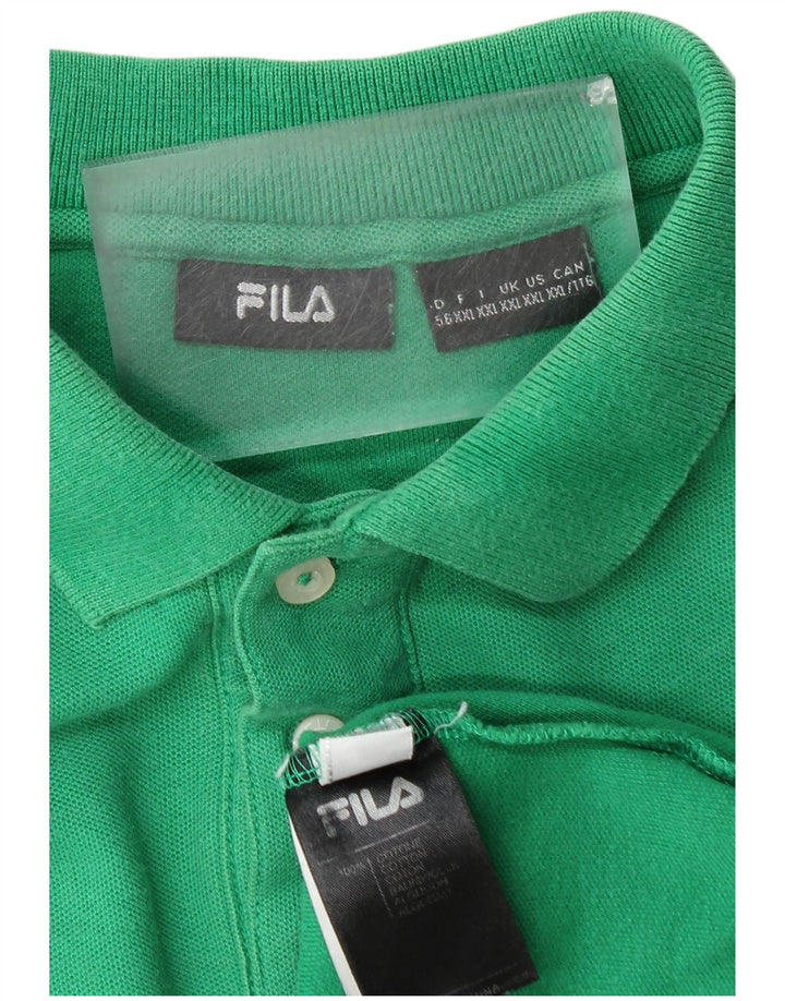 Męska koszulka polo FILA 2XL, zielona bawełna