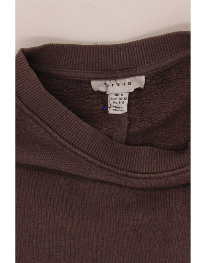 Damski sweter oversize Topshop, UK 14, średnioszary, bawełniany