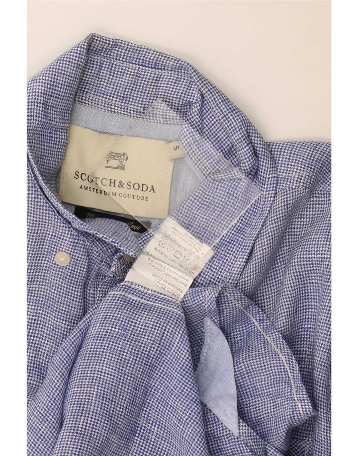 Koszula męska Scotch & Soda, mała, niebieska pepitka
