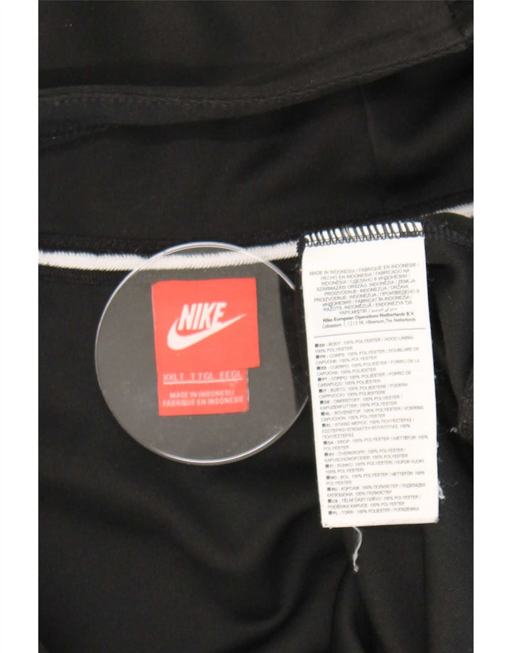 Męski sweter z kapturem i zamkiem błyskawicznym Nike 2XL Czarny poliester z blokami kolorów