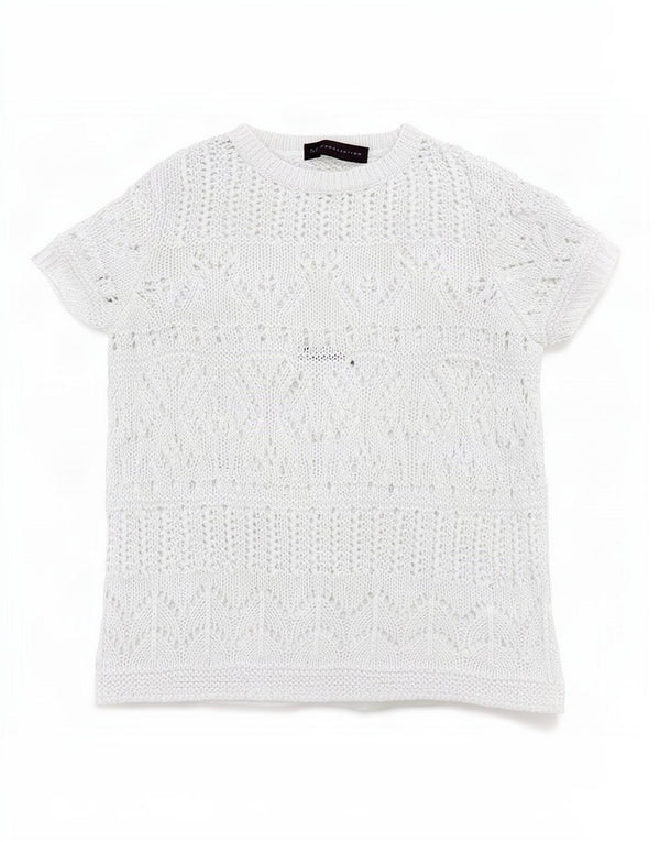 Marks & Spencer Womens Short Sleeve Boat Neck Jumper Sweater UK 10 Small Of
