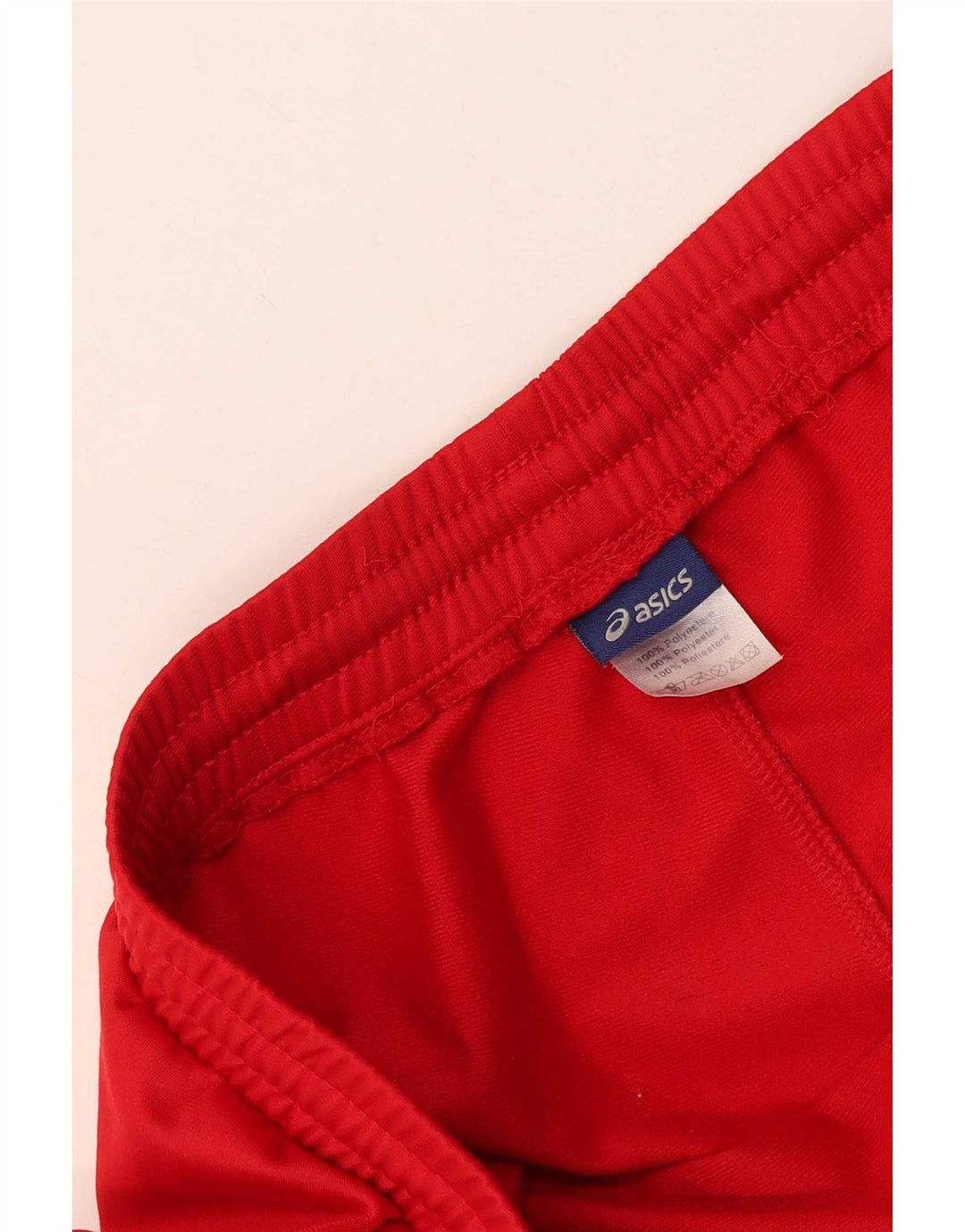 Męskie spodnie dresowe Asics XL, czerwone, poliestrowe