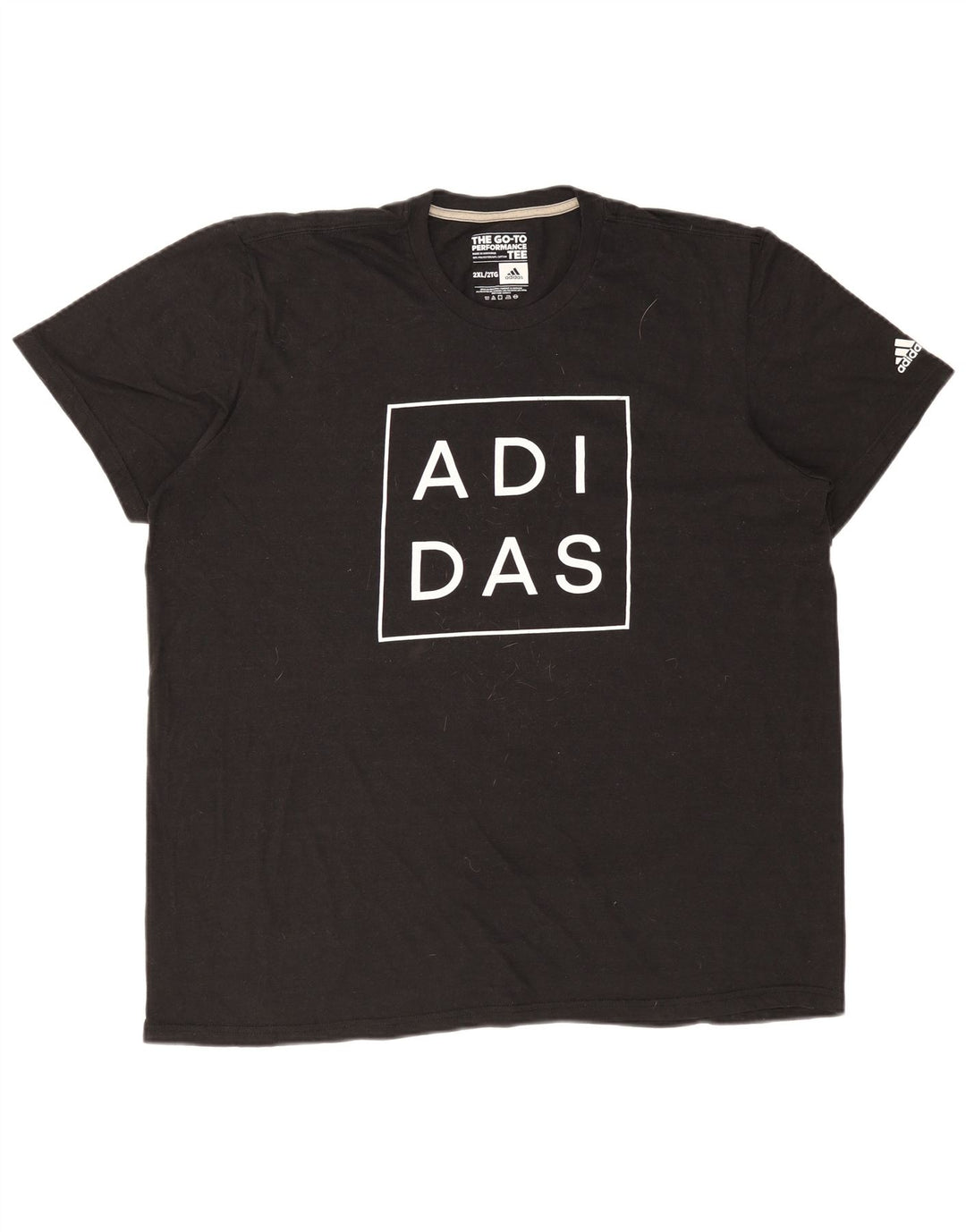 Męska koszulka z grafiką ADIDAS, 2XL, czarny poliester