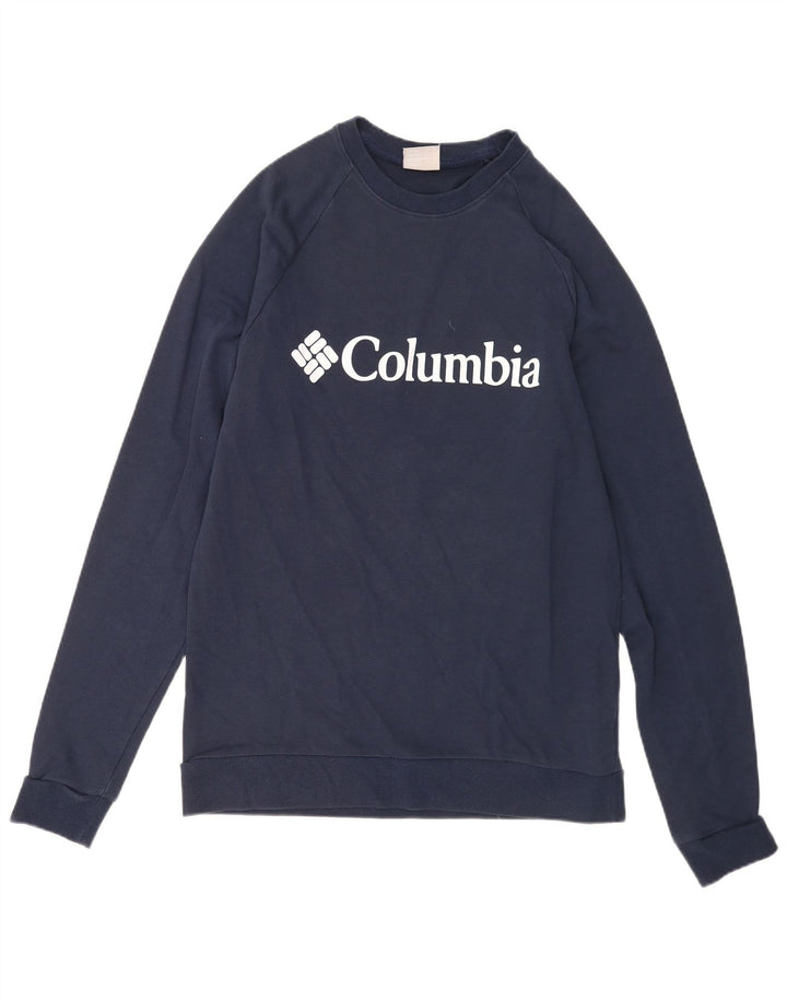 Męska bluza z grafiką Columbia, duża, granatowa, bawełniana
