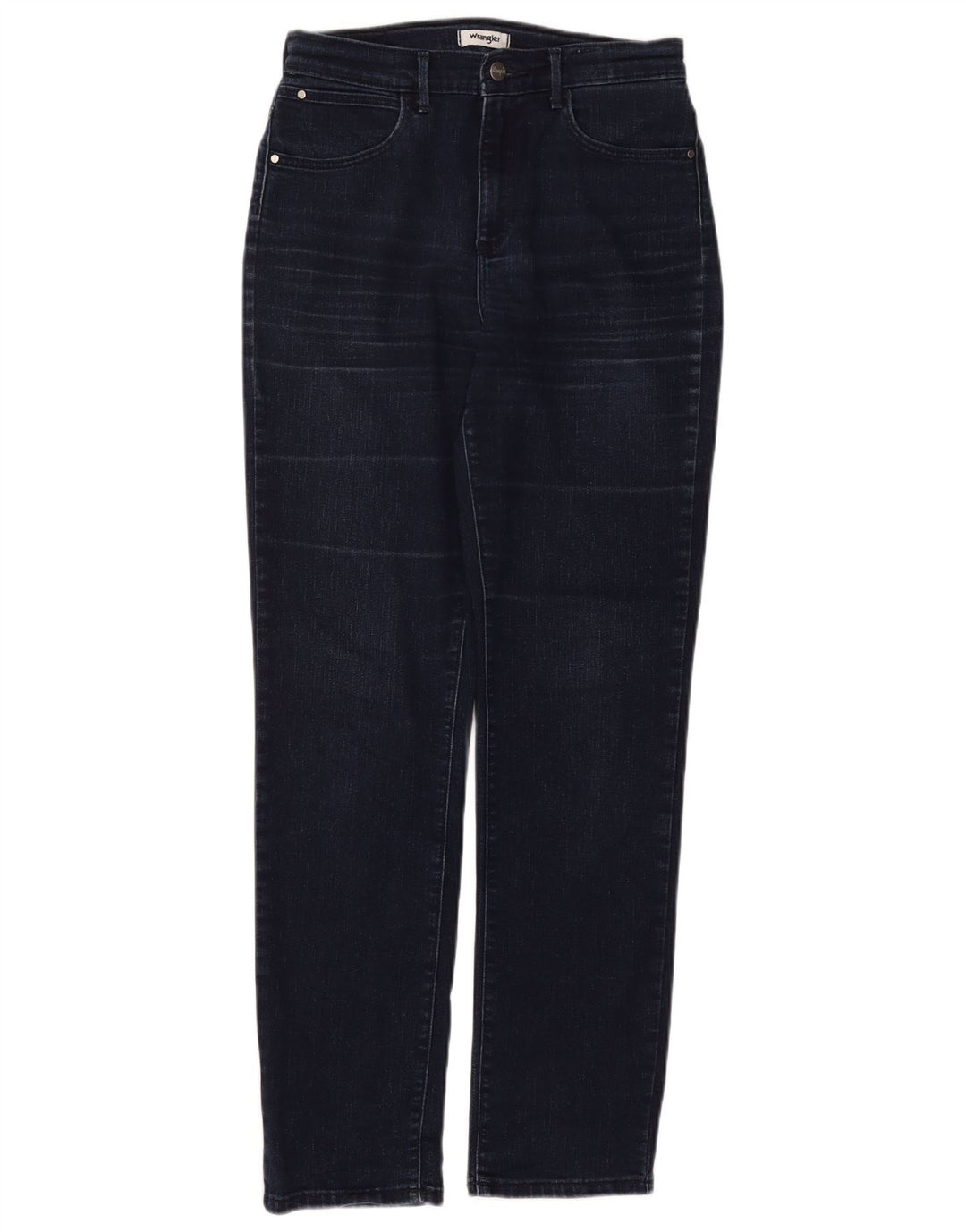 WRANGLER Womens Straight Jeans W28 L32 Navy Blue Cotton