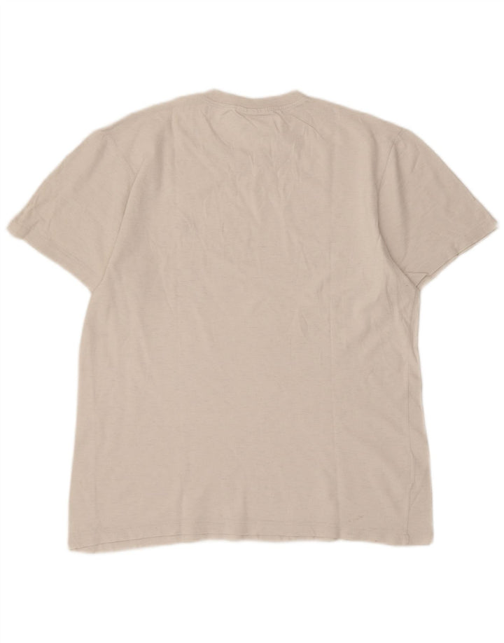 T-shirt męski Lacoste, rozmiar 4, średnia biała bawełna