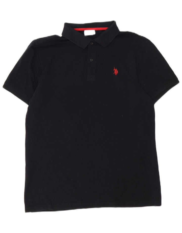 US Polo Assn. Koszula męska duża, czarna, bawełniana