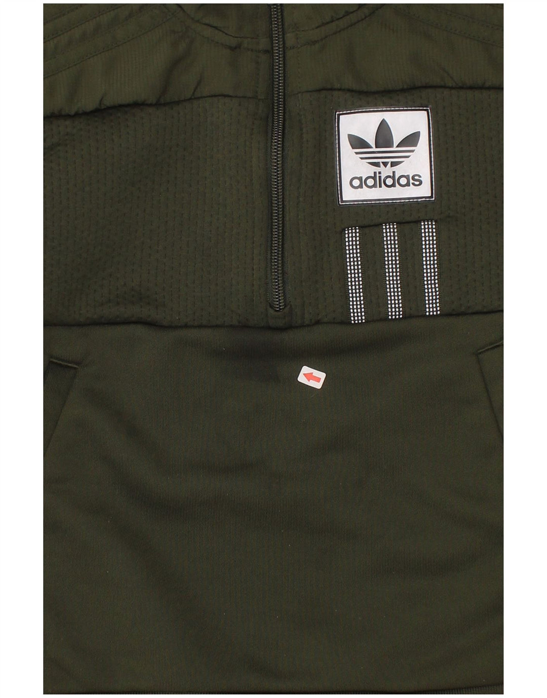 Chłopięca bluza Adidas z graficznym zamkiem błyskawicznym, 7-8 lat, zielony poliester