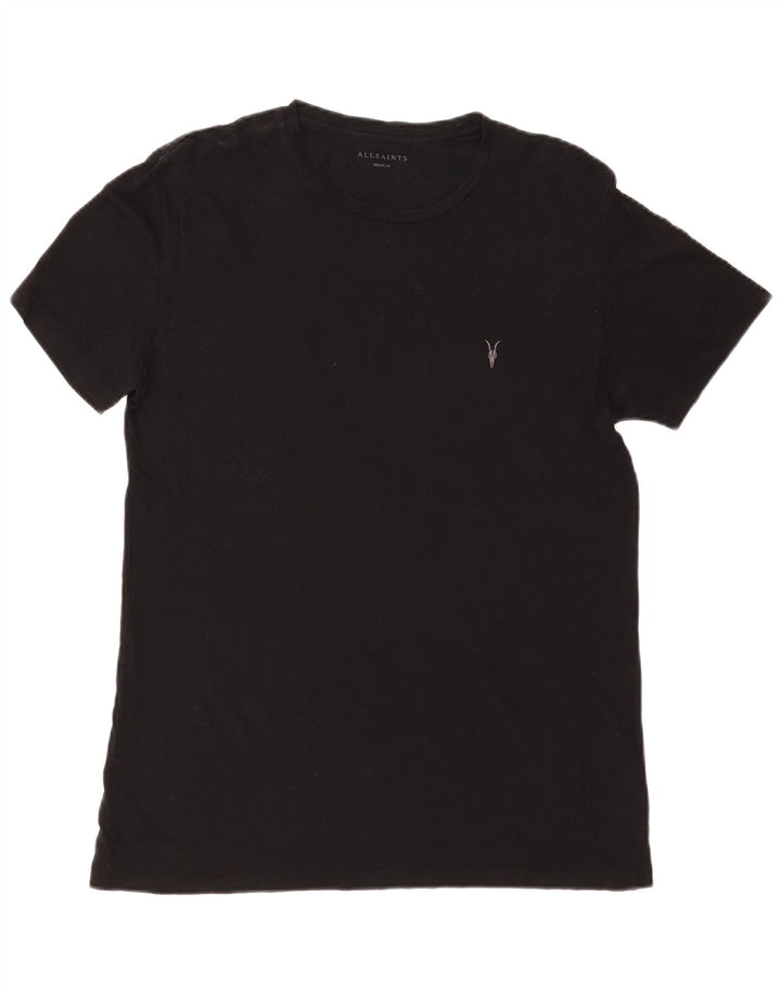 T-shirt męski ALL SAINTS, średni czarny, bawełniany