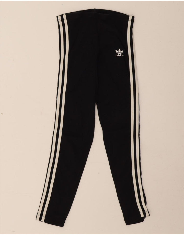 Legginsy Adidas Dziewczęce 11-12 Lat, Średnie Czarne Bawełniane