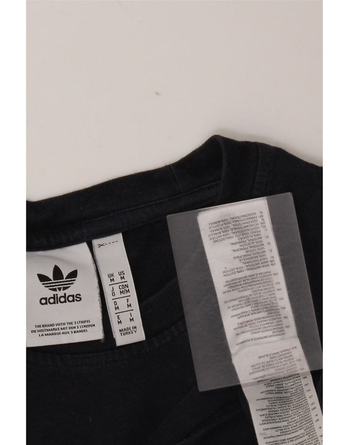 Adidas Męski T-Shirt Top Średni Granatowy Bawełniany