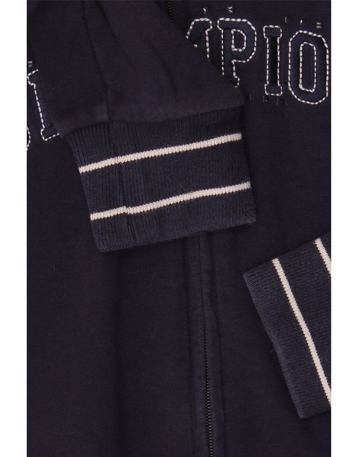 Damski sweter z kapturem i zamkiem błyskawicznym CHAMPION UK 16, duży, granatowy, bawełniany