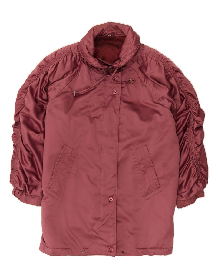 VINTAGE Womens Windbreaker Coat EU 44 XL Burgundy Polyester Vintage Vintage and Second-Hand Vintage from Messina Hembry 