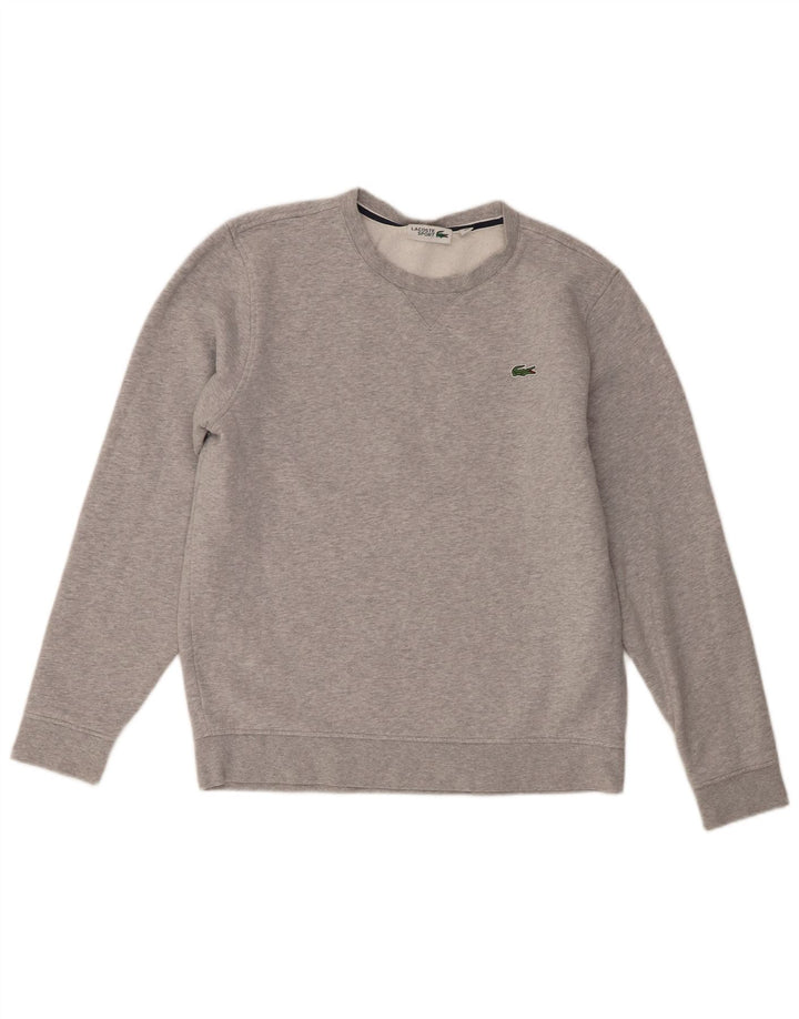 Męska bluza Lacoste, rozmiar 4, średnia szara bawełna w plamki