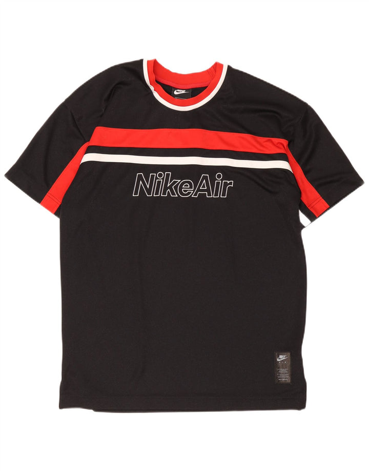 Męska koszulka Nike Regular Graphic Top, średni czarny poliester z blokami kolorów