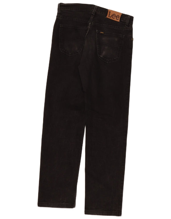 Męskie jeansy Lee Brooklyn Straight W33 L31, czarne, bawełniane