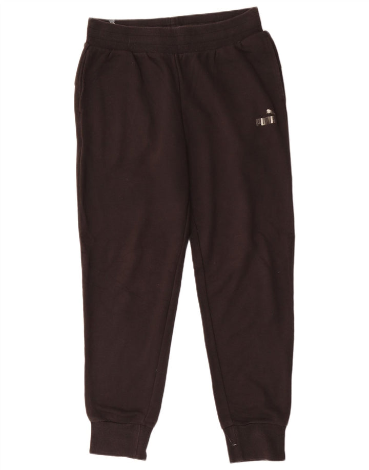 Męskie spodnie dresowe Puma Joggers, średnia czarna bawełna