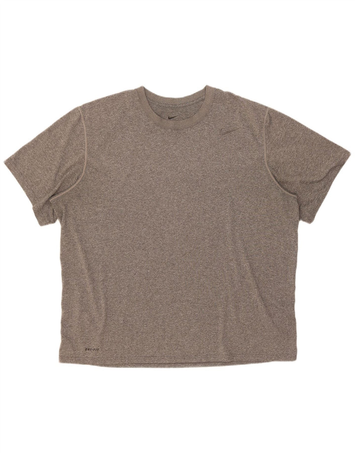 Męski T-shirt Nike Dri Fit Top 2XL Szary, nakrapiany poliester