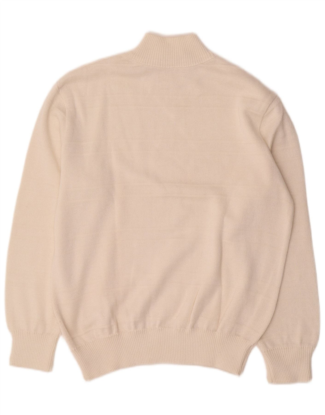 Sweter damski VINTAGE z golfem UK 16, duży, biały