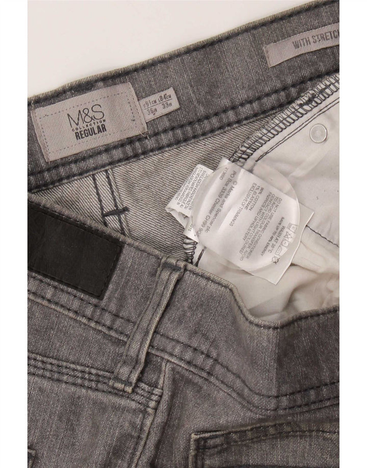 Marks & Spencer Damskie regularne proste dżinsy W36 L33 Szara bawełna