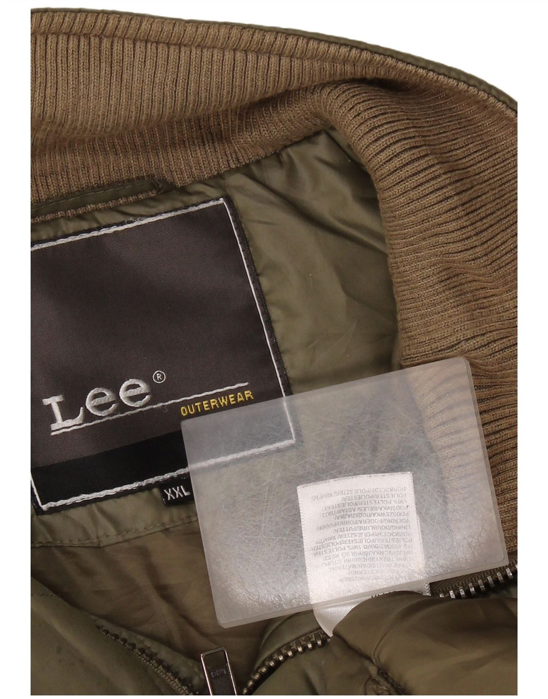 LEE Męska ocieplana kurtka UK 44 2XL Khaki Poliester