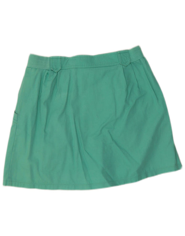 Adidas Damska Mini Spódnica UK 10 Mała W26 Zielona Bawełna