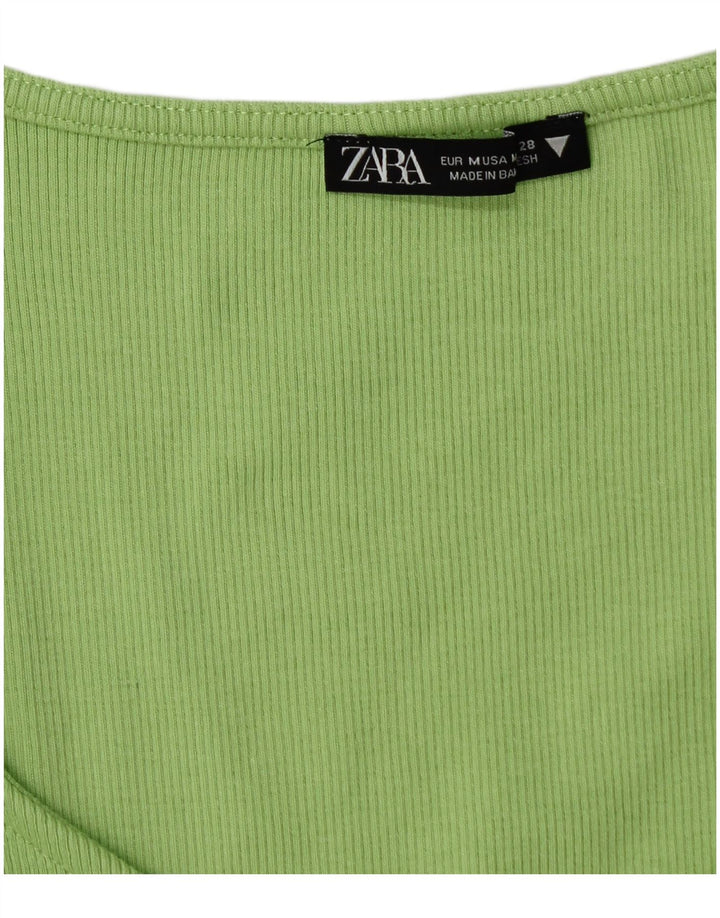 Damska bluzka Zara Crop Top UK 12 Medium Green