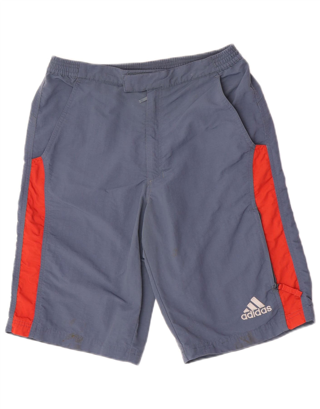 Chłopięce spodenki cargo Adidas 13-14 lat W30 Niebieski poliamid z blokami kolorów