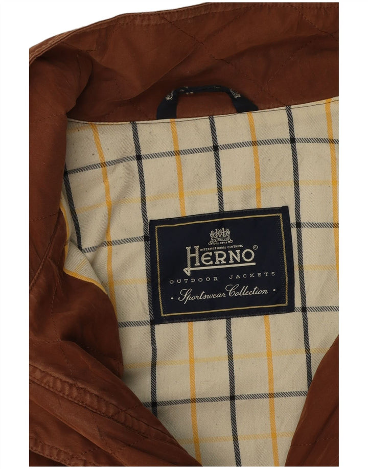 Męska kurtka bomberka Herno UK 42 XL brązowa