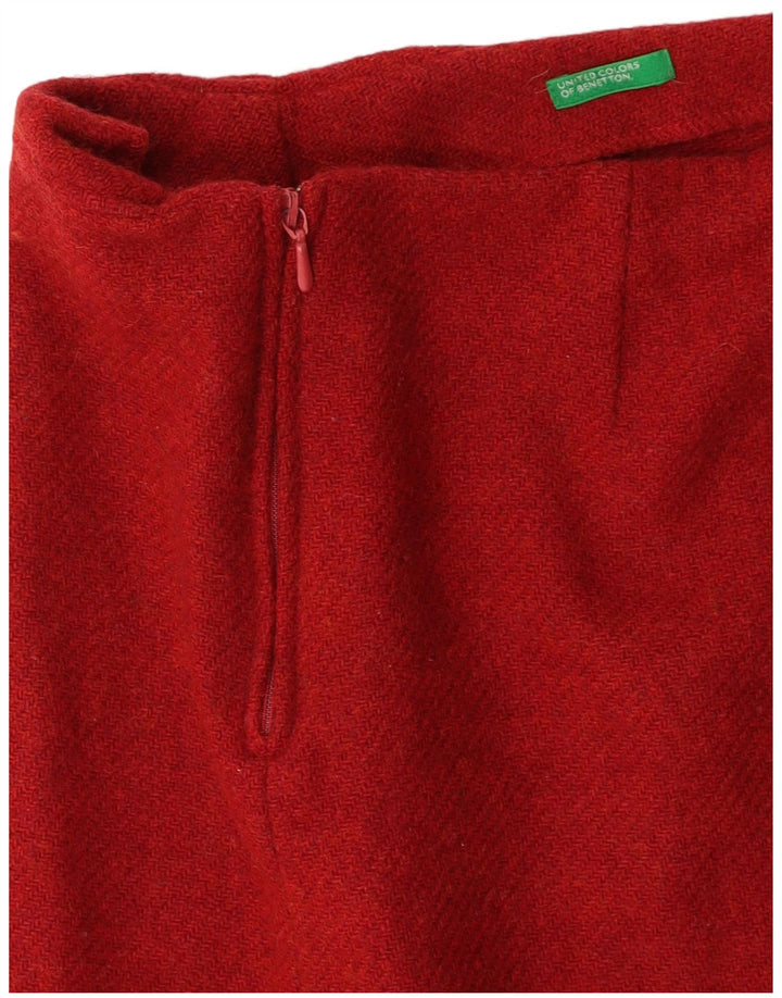 Spódnica mini BENETTON damska W26 mała bordowa