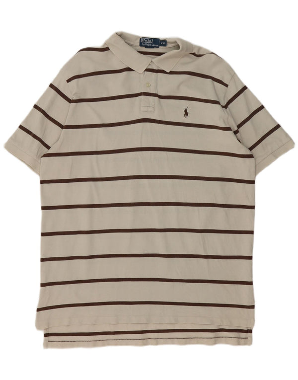 Koszula męska Polo Ralph Lauren 2XL, bawełniana w beżowe paski