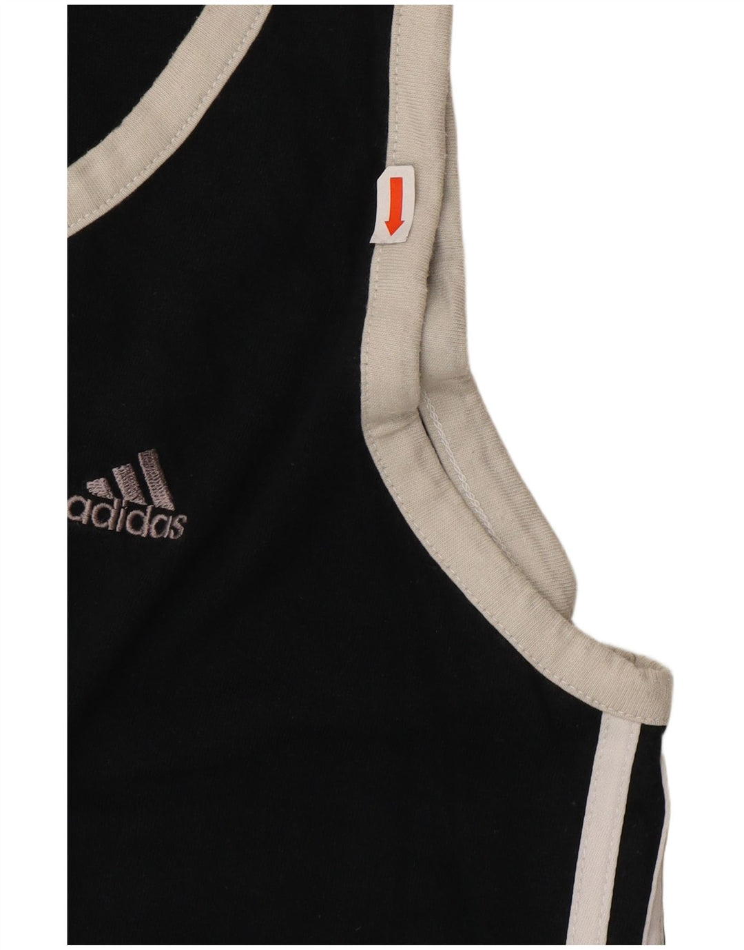 Top męski ADIDAS z kamizelką UK 34/36, mały, czarny, bawełniany
