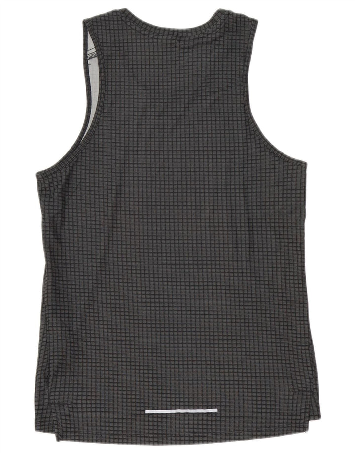 Męska kamizelka Nike Dri Fit, mała, szara, poliestrowa kratka