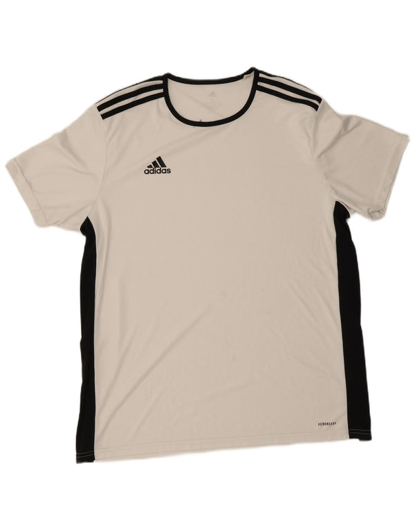 Męska koszulka Adidas Aeroready Top XL Biały poliester z blokami kolorów